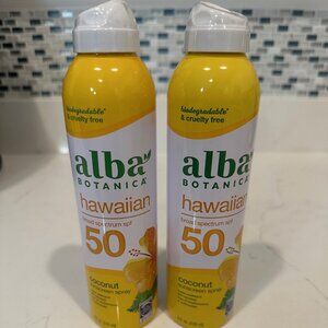 Alba Botanica Hawaiian Coconut Sunscreen, Spray Broad Spectrum SPF 50